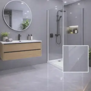 Seratone Metallic Silver Bullet Gloss Wet Wall Lining 2700x1200 4.75mm *