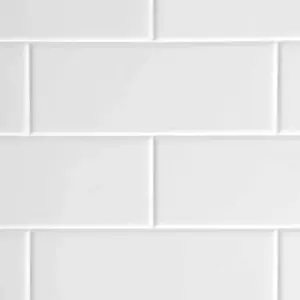 Seratone Polar White Aqua Subway Tile 2440x1220 4.5mm
